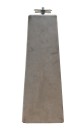 Betonpoer M16 Eco (18x18)>(15x15)x50 cm wit/grijs, met verstelbare plaat, M16x80 mm, plaat 100x100x3,0 mm